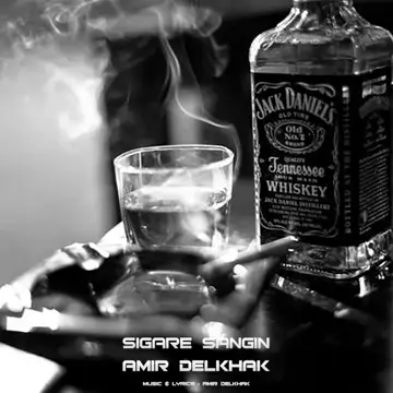 کاور آهنگ Sigare Sangin از Amir Delkhak